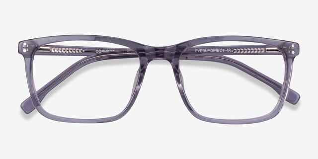 Connect Gray AcetateEyeglass Frames from EyeBuyDirect, Closed View