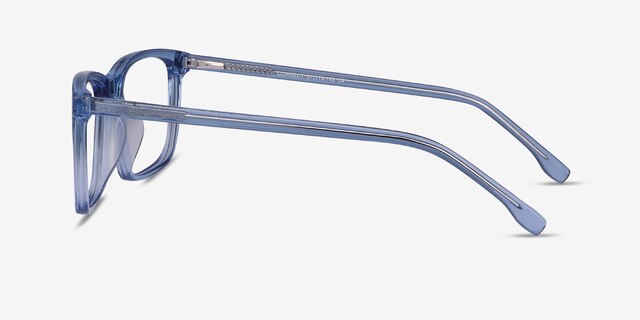 Connect Blue AcetateEyeglass Frames from EyeBuyDirect, Side View