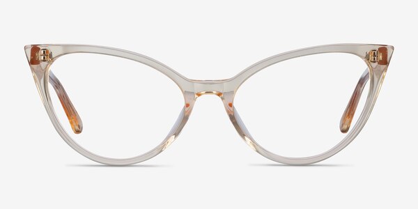 Quartet Clear Yellow Acetate Eyeglass Frames