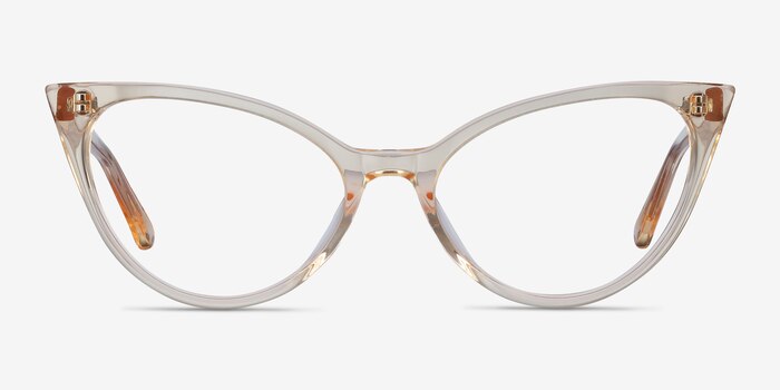 Quartet Clear Yellow Acetate Eyeglass Frames from EyeBuyDirect