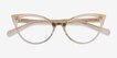 Quartet Clear Yellow AcetateEyeglass Frames from EyeBuyDirect, Closed View