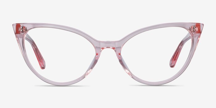 Quartet Clear Pink Acétate Montures de lunettes de vue d'EyeBuyDirect