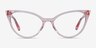 Quartet Clear Pink AcétateMontures de lunettes de vue d'EyeBuyDirect, Vue de Face