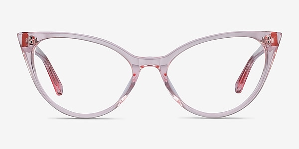 Quartet Clear Pink Acetate Eyeglass Frames