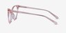 Quartet Clear Pink AcétateMontures de lunettes de vue d'EyeBuyDirect, Vue de Côté
