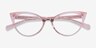 Quartet Clear Pink AcétateMontures de lunettes de vue d'EyeBuyDirect, Vue Rapprochée