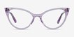 Quartet Clear Purple AcetateEyeglass Frames from EyeBuyDirect, Front View