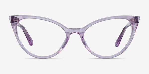 Quartet Clear Purple Acetate Eyeglass Frames