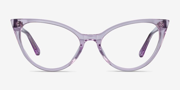 Quartet Clear Purple Acétate Montures de lunettes de vue d'EyeBuyDirect