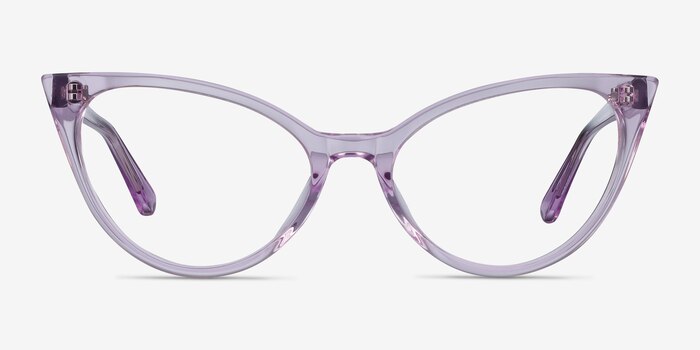 Quartet Clear Purple Acetate Eyeglass Frames from EyeBuyDirect