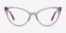 Quartet Clear Purple AcetateEyeglass Frames from EyeBuyDirect, Front View