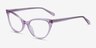 Quartet Clear Purple AcetateEyeglass Frames from EyeBuyDirect, Angle View