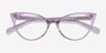 Quartet Clear Purple AcetateEyeglass Frames from EyeBuyDirect, Closed View