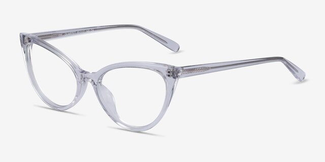 Quartet Clear AcetateEyeglass Frames from EyeBuyDirect, Angle View