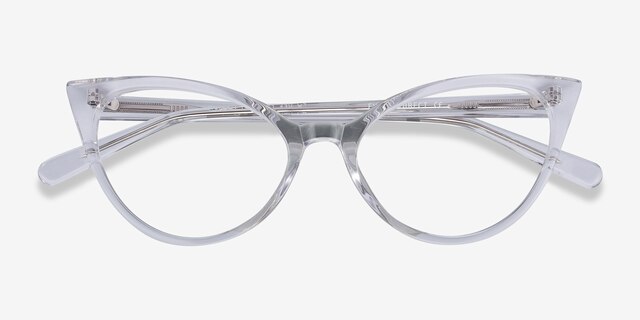 Quartet Clear AcetateEyeglass Frames from EyeBuyDirect, Closed View