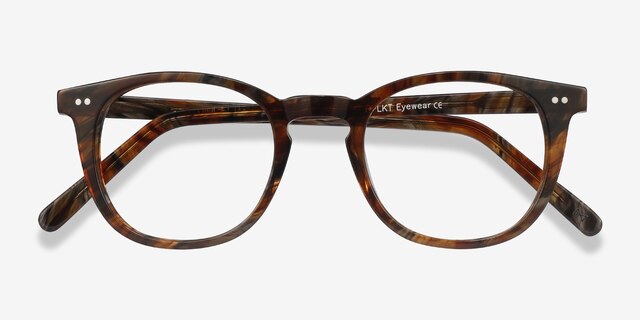 Ona Marbled Havana AcetateEyeglass Frames from EyeBuyDirect, Closed View