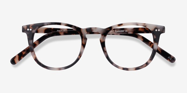 Ona Écaille ivoire AcétateMontures de lunettes de vue d'EyeBuyDirect, Vue Rapprochée