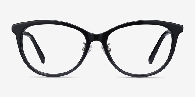 Helena Black AcetateEyeglass Frames from EyeBuyDirect, Front View