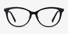 Helena Black AcetateEyeglass Frames from EyeBuyDirect, Front View
