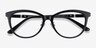 Helena Black AcetateEyeglass Frames from EyeBuyDirect, Closed View