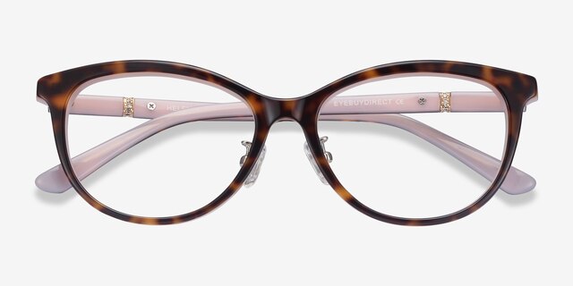 Helena Tortoise Pink AcétateMontures de lunettes de vue d'EyeBuyDirect, Vue Rapprochée