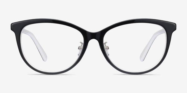Helena Black White Acétate Montures de lunettes de vue