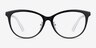 Helena Black White AcetateEyeglass Frames from EyeBuyDirect, Front View