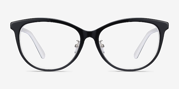 Helena Black White Acetate Eyeglass Frames