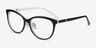 Helena Black White AcetateEyeglass Frames from EyeBuyDirect, Angle View