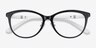 Helena Black White AcetateEyeglass Frames from EyeBuyDirect, Closed View