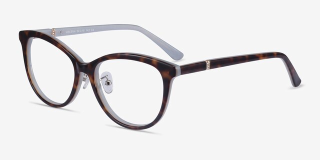 Helena Tortoise AcetateEyeglass Frames from EyeBuyDirect, Angle View