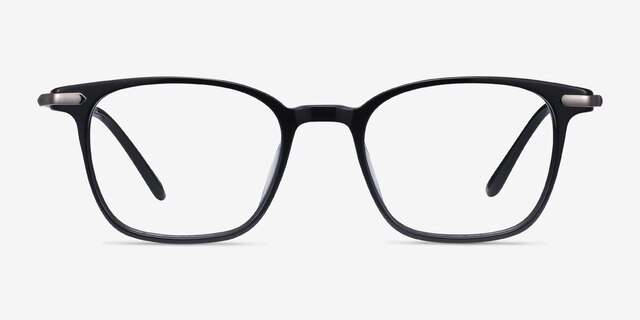 Cinema Black AcetateEyeglass Frames from EyeBuyDirect, Front View