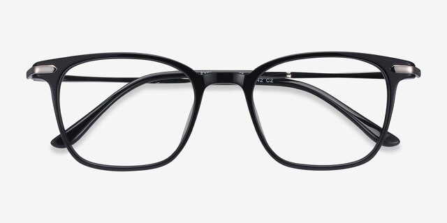 Cinema Black AcetateEyeglass Frames from EyeBuyDirect, Closed View