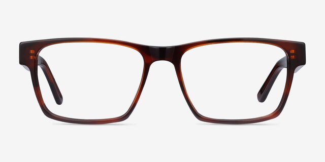 Reyes Brown AcetateEyeglass Frames from EyeBuyDirect, Front View