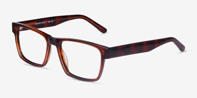 Reyes Brown AcetateEyeglass Frames from EyeBuyDirect, Angle View
