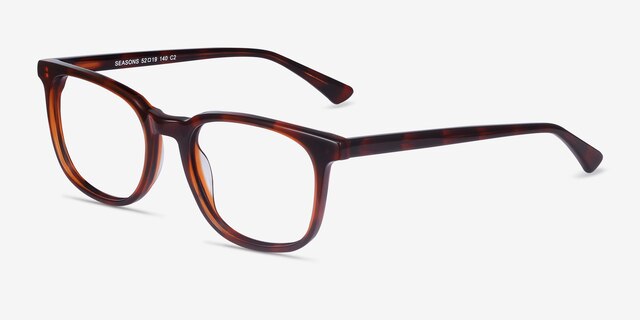 Seasons Brown Tortoise AcetateEyeglass Frames from EyeBuyDirect, Angle View