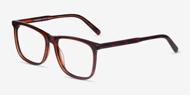 Mezzanine Brown AcetateEyeglass Frames from EyeBuyDirect, Angle View