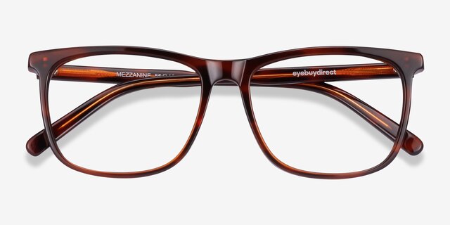 Mezzanine Brown AcetateEyeglass Frames from EyeBuyDirect, Closed View