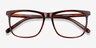 Mezzanine Brown AcetateEyeglass Frames from EyeBuyDirect, Closed View