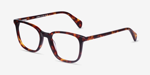 Howie Tortoise AcetateEyeglass Frames from EyeBuyDirect, Angle View