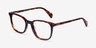 Howie Tortoise AcetateEyeglass Frames from EyeBuyDirect, Angle View