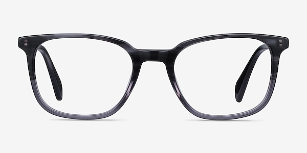 Howie Gray Striped Acétate Montures de lunettes de vue