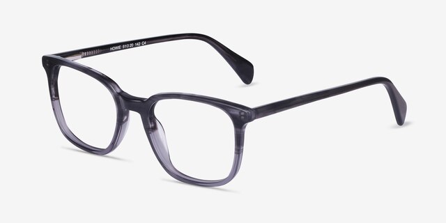 Howie Gray Striped AcetateEyeglass Frames from EyeBuyDirect, Angle View