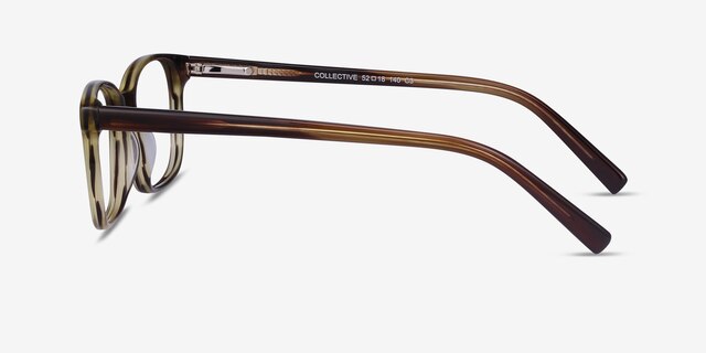 Collective Tortoise AcetateEyeglass Frames from EyeBuyDirect, Side View