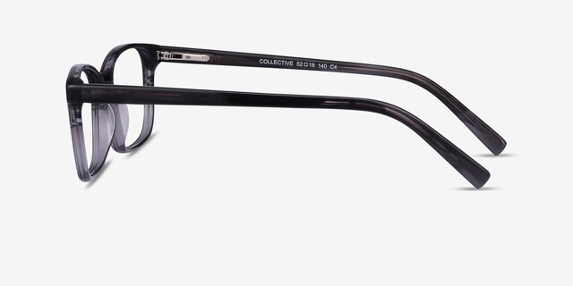 Collective Gray AcetateEyeglass Frames from EyeBuyDirect, Side View