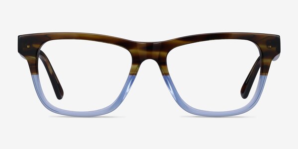 Feeling Brown Blue Acetate Eyeglass Frames