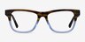Feeling Brown Blue AcetateEyeglass Frames from EyeBuyDirect, Front View