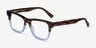 Feeling Brown Blue AcetateEyeglass Frames from EyeBuyDirect, Angle View