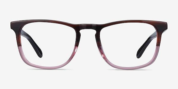 Found Brown Purple Acétate Montures de lunettes de vue