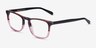 Found Brown Purple AcetateEyeglass Frames from EyeBuyDirect, Angle View